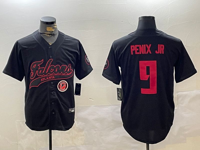 Men Atlanta Falcons #9 Penix jr Black Joint Name 2024 Nike Limited NFL Jersey style 3->atlanta falcons->NFL Jersey